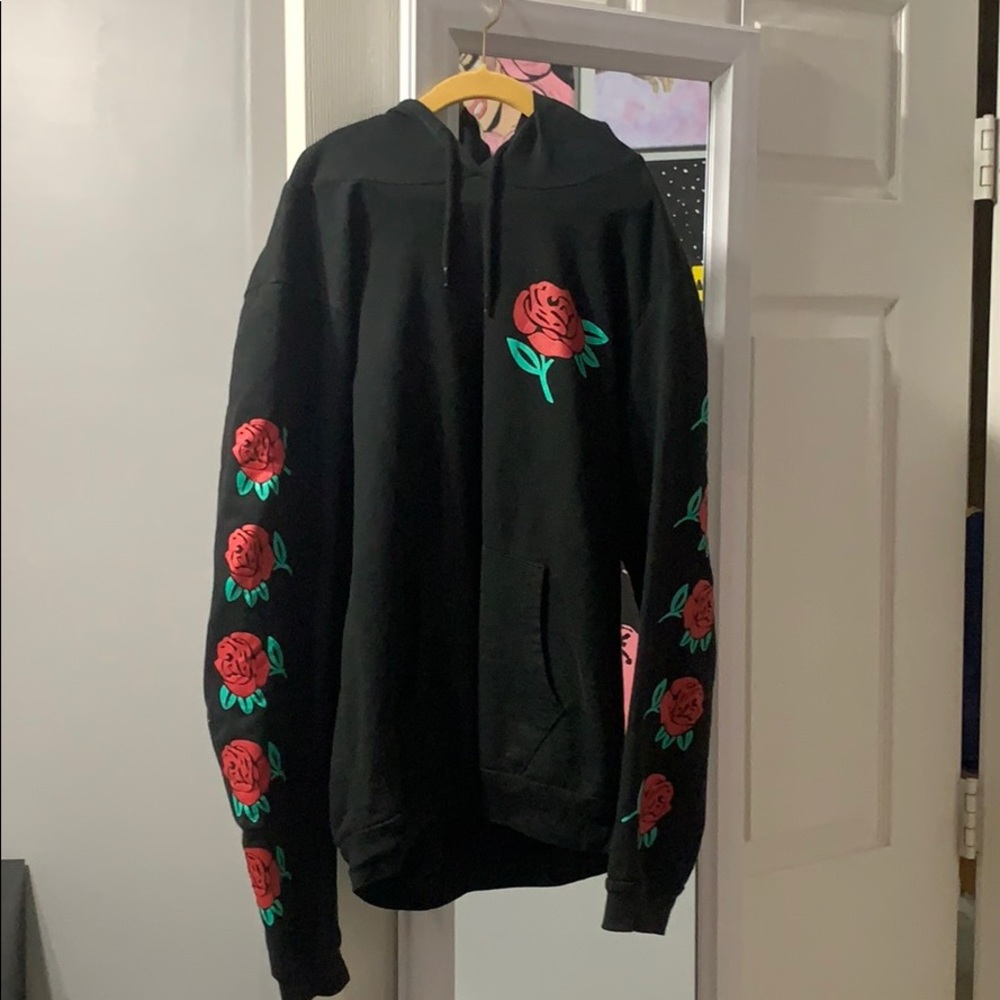 black rose hoodie